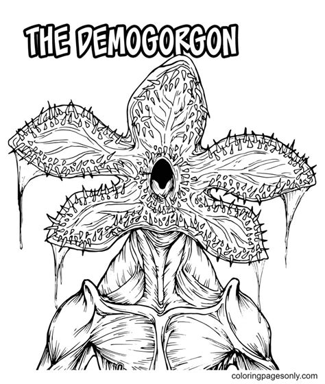 stranger things coloring page|demogorgon printable coloring pages.